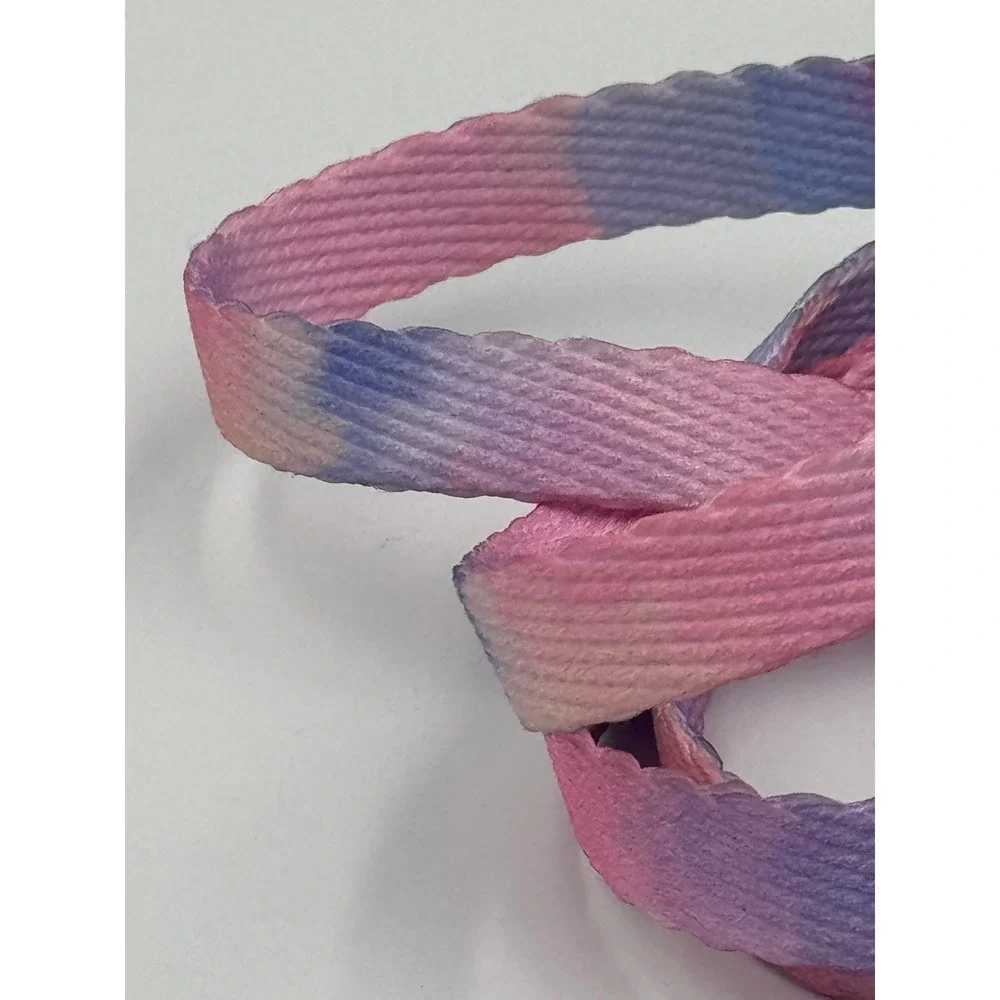Tie Dye Retractable Badge Reel Lanyard Pink Purple Blue Fleur-de-lis Accent‎